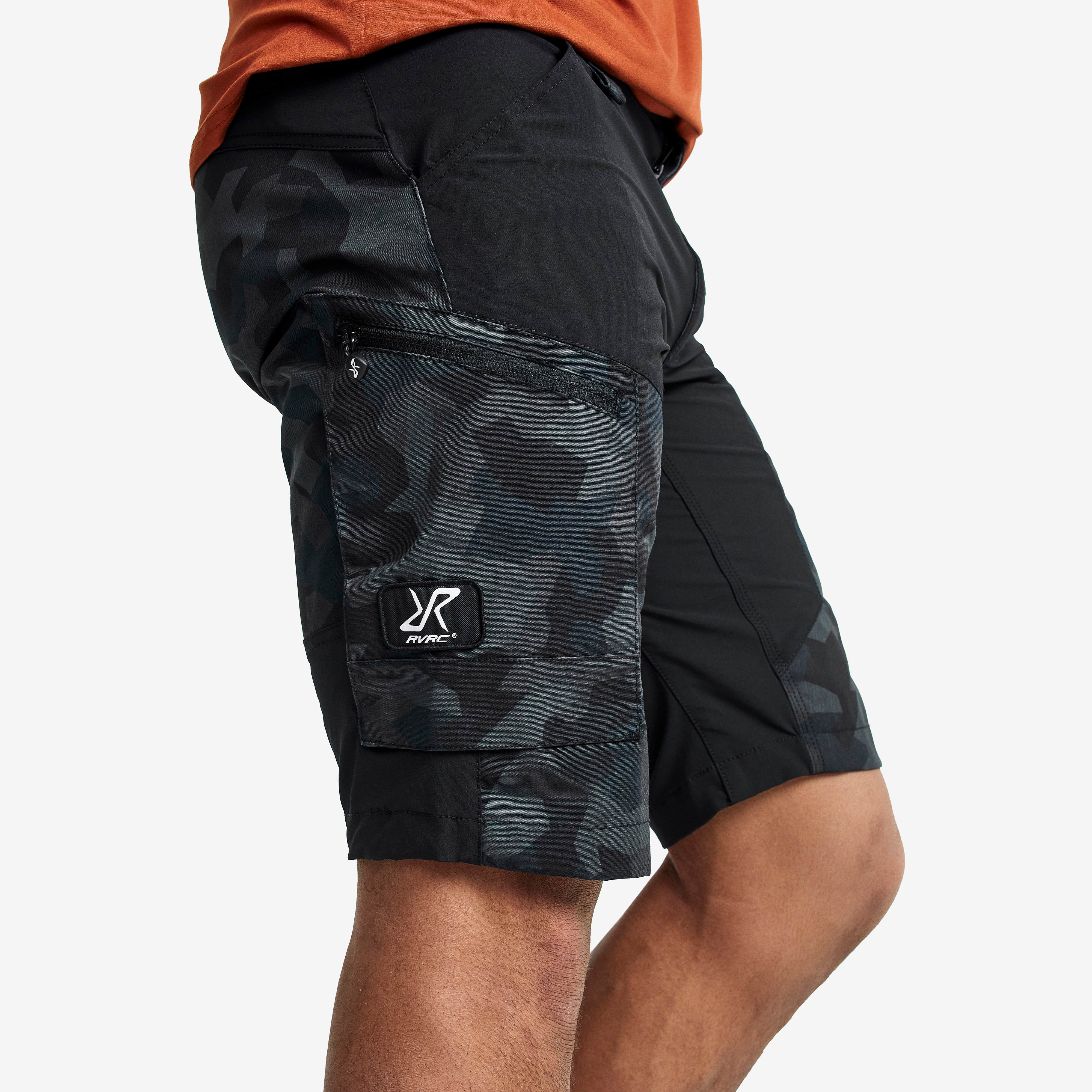 RVRC GP Shorts Herre Anthracite Camo