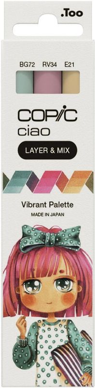 Copic - Ciao Layer & Mix Pen Set - Pallet Markers - 3 Kleuren - Alcoholbasis