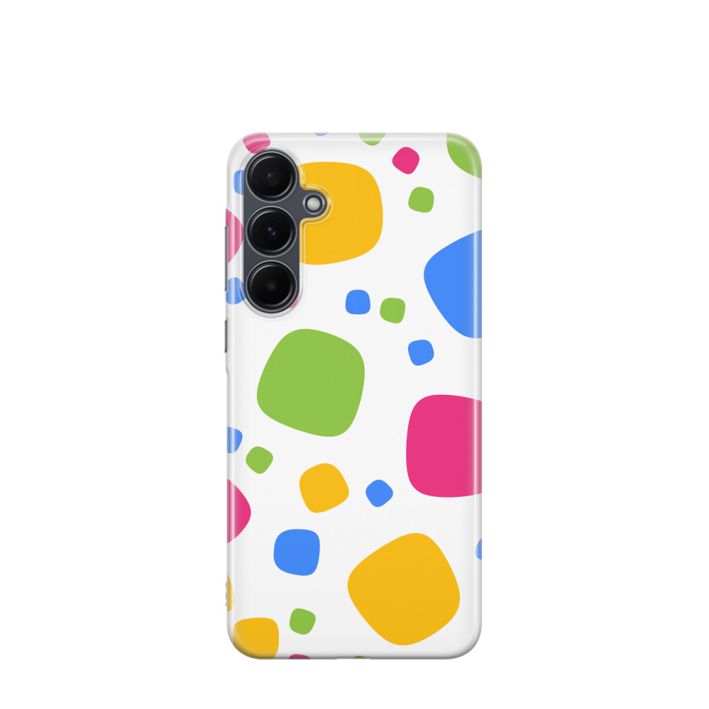 Samsung Galaxy A55 Gummi Hülle Strandspiel 2 - Blau / Gelb / Rot