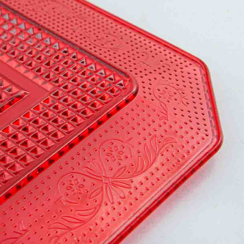 Plateau de présentation rectangle rouge