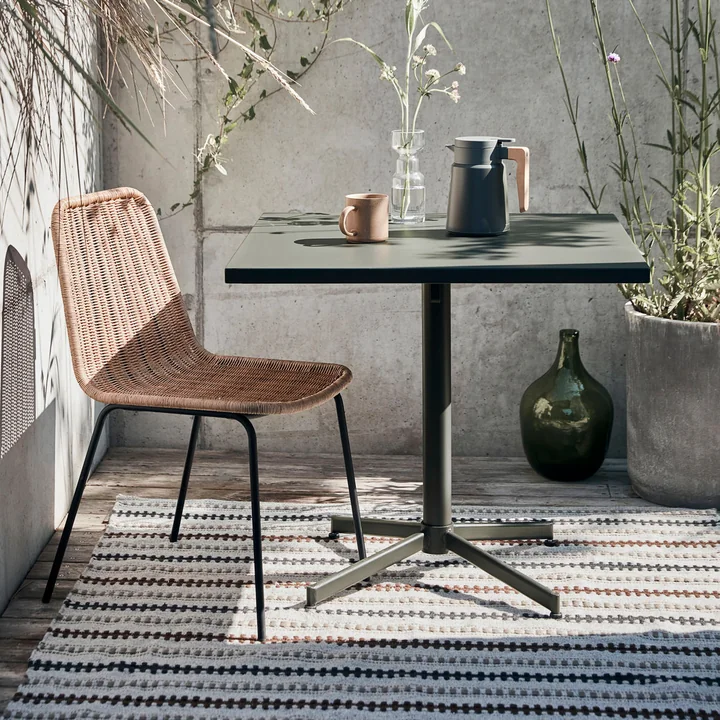 House Doctor - Helo Bistrotisch Outdoor, Ø 70 cm, schwarz