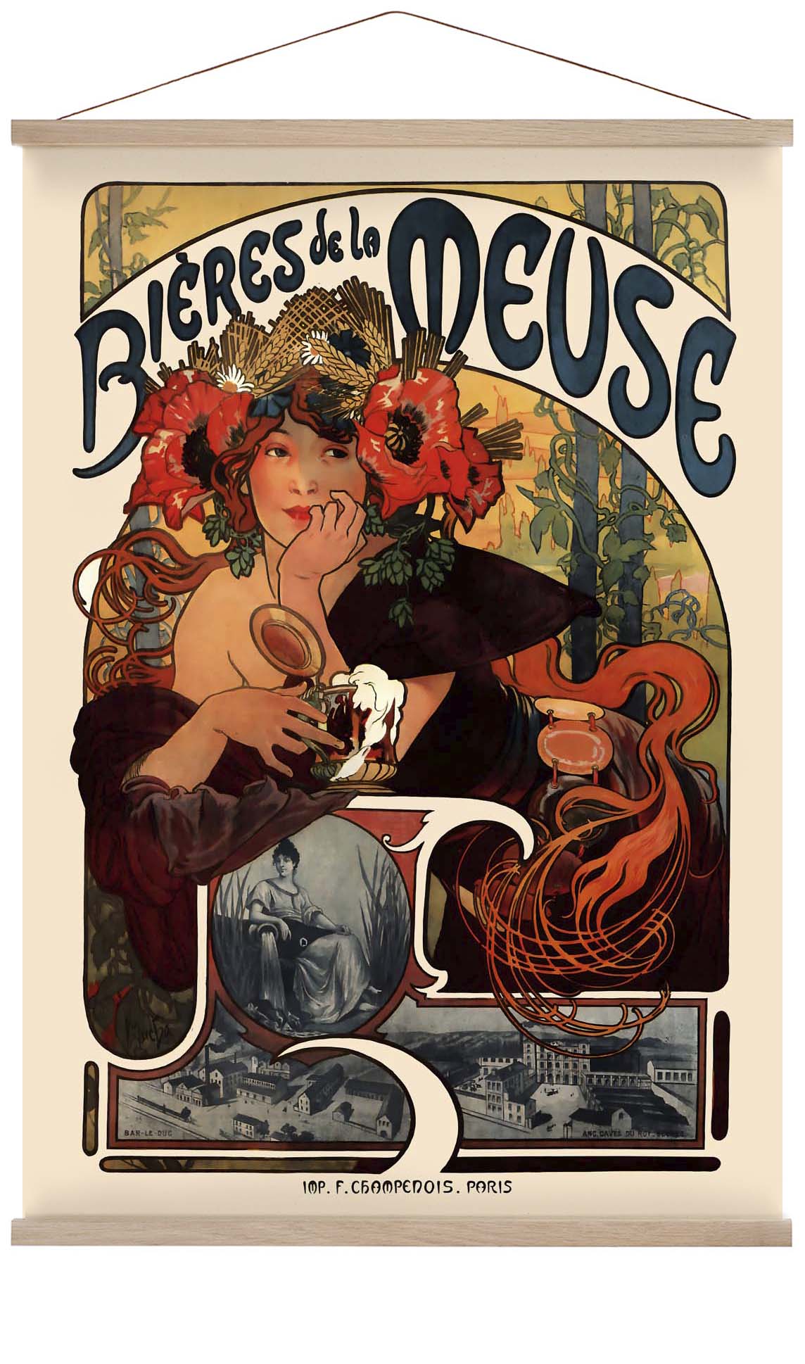 Bieres de la Meuse von Alphonse Mucha