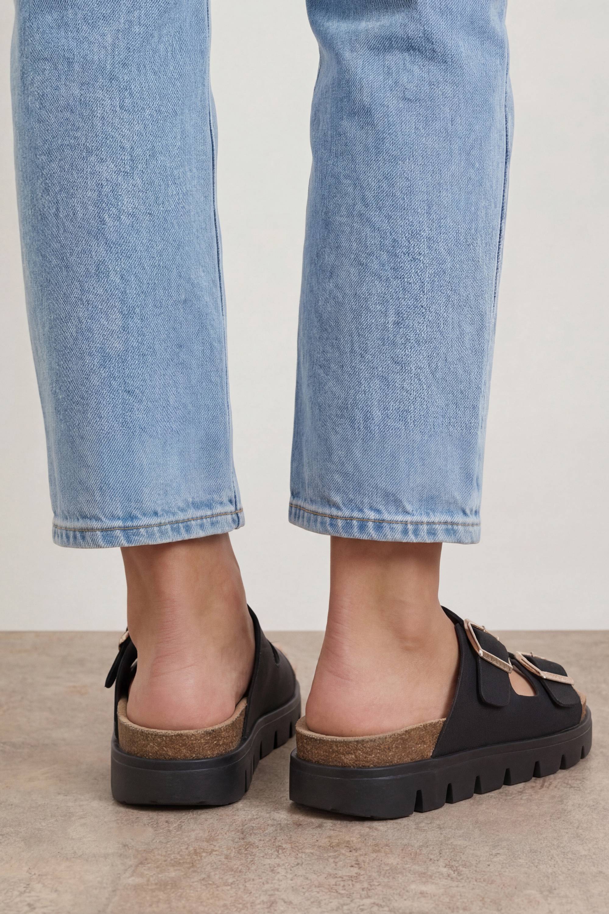 Oasis Sandale Plateforme Mae En Synthétique Avec Boucle Et Semelle Ergonomique