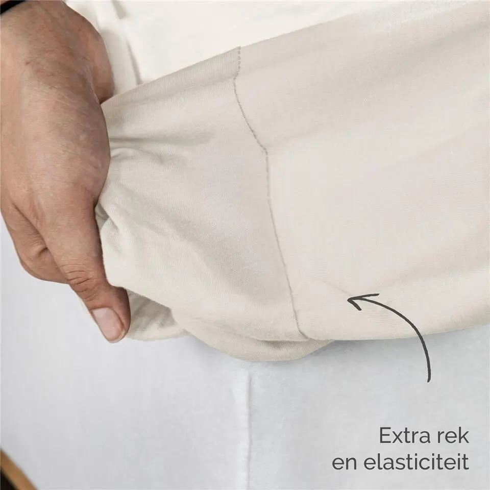 Byrklund - Hoeslaken Jersey - 90x200 cm - Off White