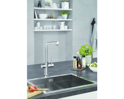 GROHE keukenkraan met filterfunctie en kokend heet water GROHE RED chroom 30325001