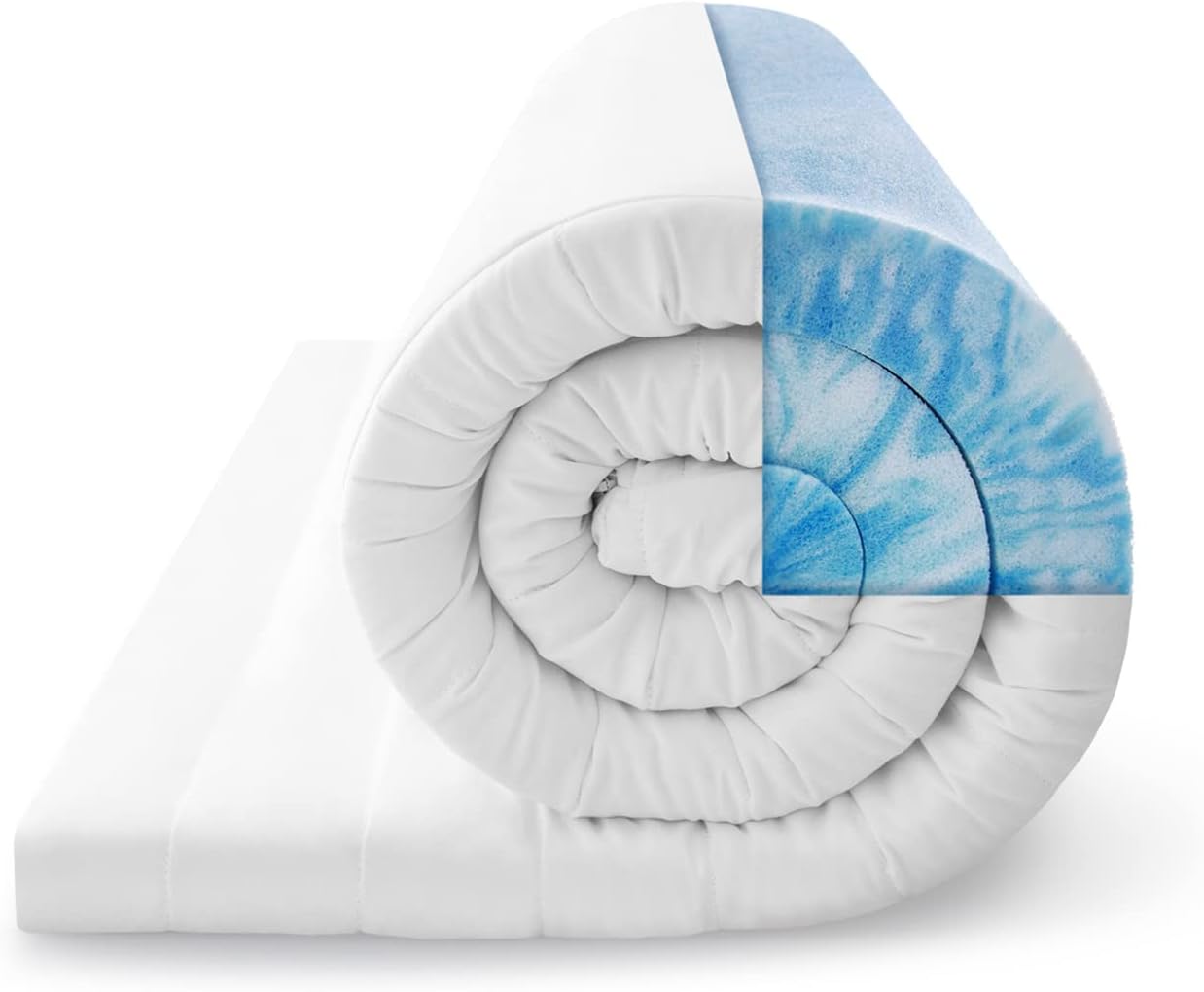 Mister Sandman Gel Topper 200x200 orthopädischer Topper aus Gelschaum für bequemes Liegen, weiche und atmungsaktive Matratzenauflage, Öko-Tex geprüft, Höhe ca 5 cm, Premium Doppeltuchbezug