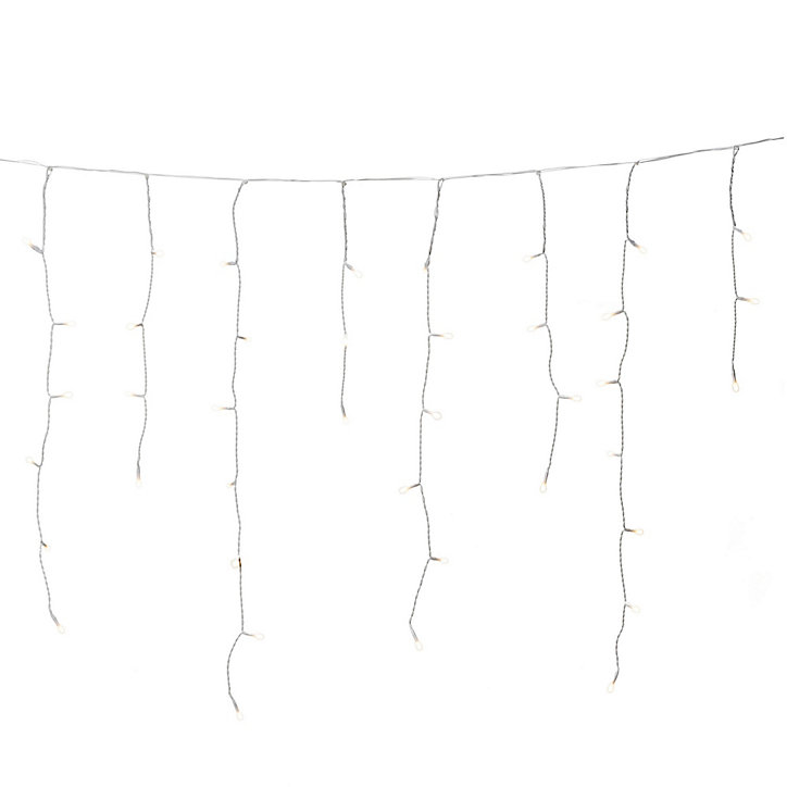 Rideau lumineux stalactites 80 LED extérieur blanc chaud (l x H) 300 cm x 87.5 cm