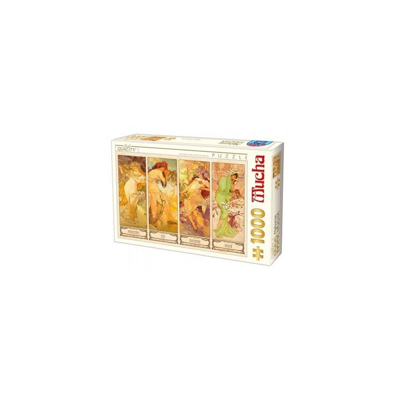 Puzzle 1000 pièces - Mucha - Les 4 saisons