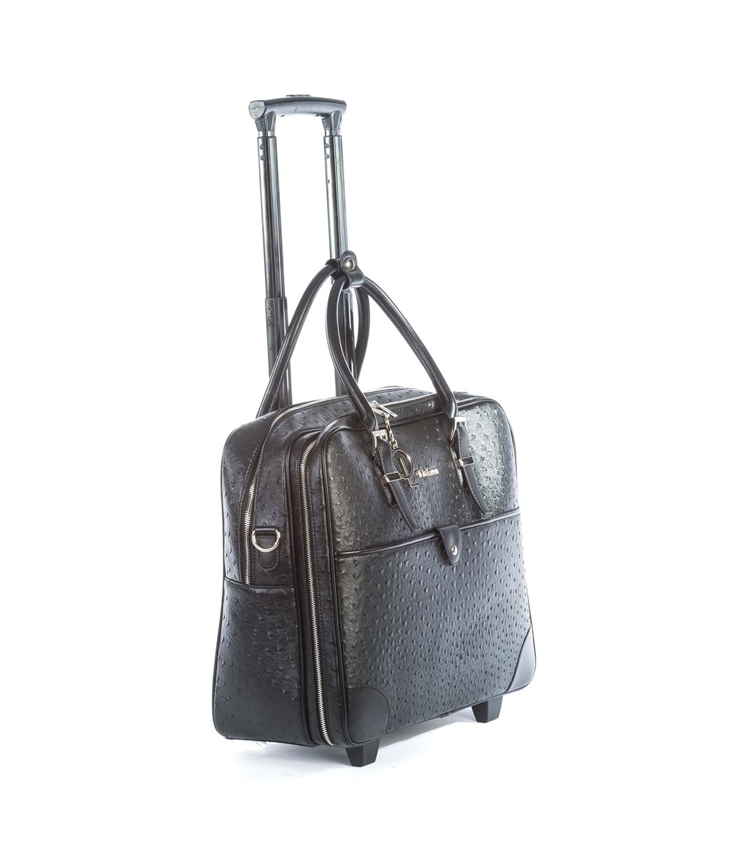 Olivia Lauren Nero Trolley Tas Struisvogel Zwart