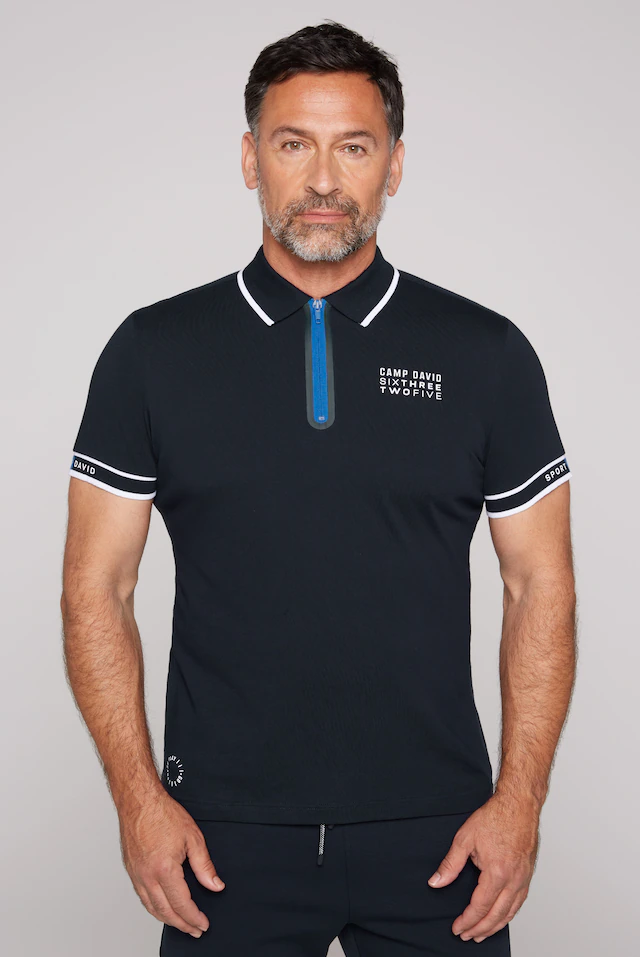 CAMP DAVID Poloshirt , mit kontrastreichen Details