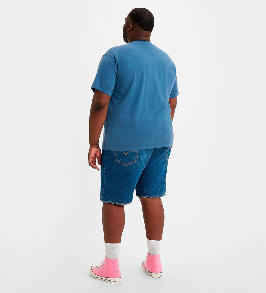 Short Levi's 501 com bainha azul