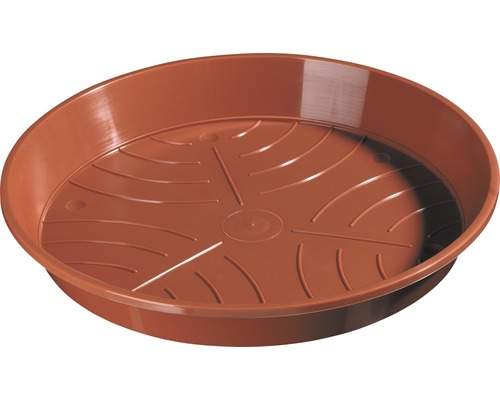 Bloempotschotel, kunststof, Ø 34 cm, H 4,5 cm, terracotta