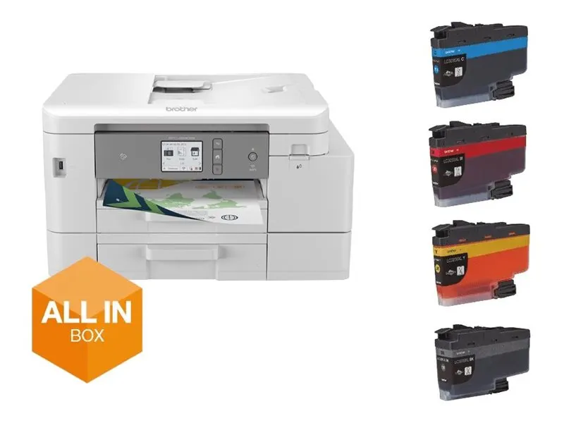 Brother MFC-J4540DWXL - Multifunktionsprinter - farve - blækprinter - A4/Legal (medie) - op til 13 spm (kopiering) - op til 20 spm (udskriver) - 150 ark - 14.4 Kbps - USB 2.0, LAN, Wi-Fi(n), NFC