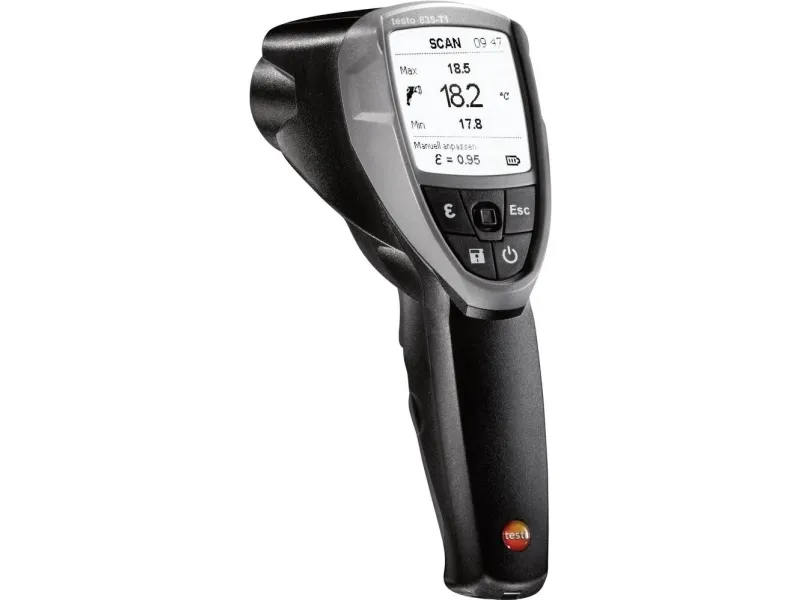 Testo 835-T1, 193 mm, 166 mm, 63 mm, 514 g, Sort, Grå, °C