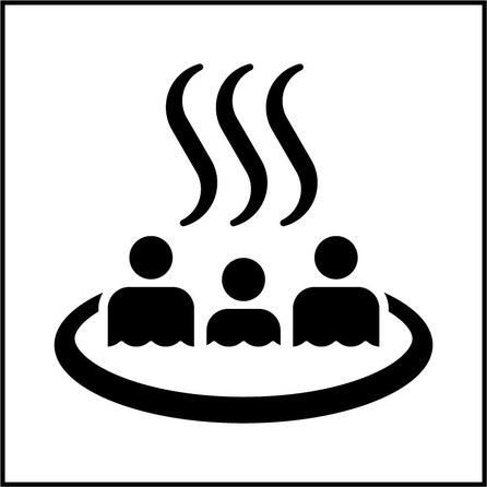 Panneau d'information - Source thermale - ISO 7001 - Gravoply