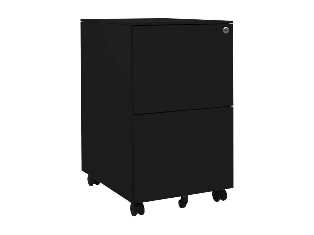 Classeur mobile Noir 39x45x67 cm Acier