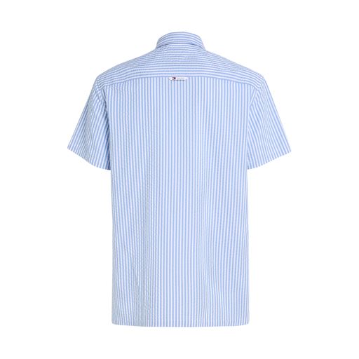 Tommy Jeans Seersucker Skjorte, White/Moderate Blue, L