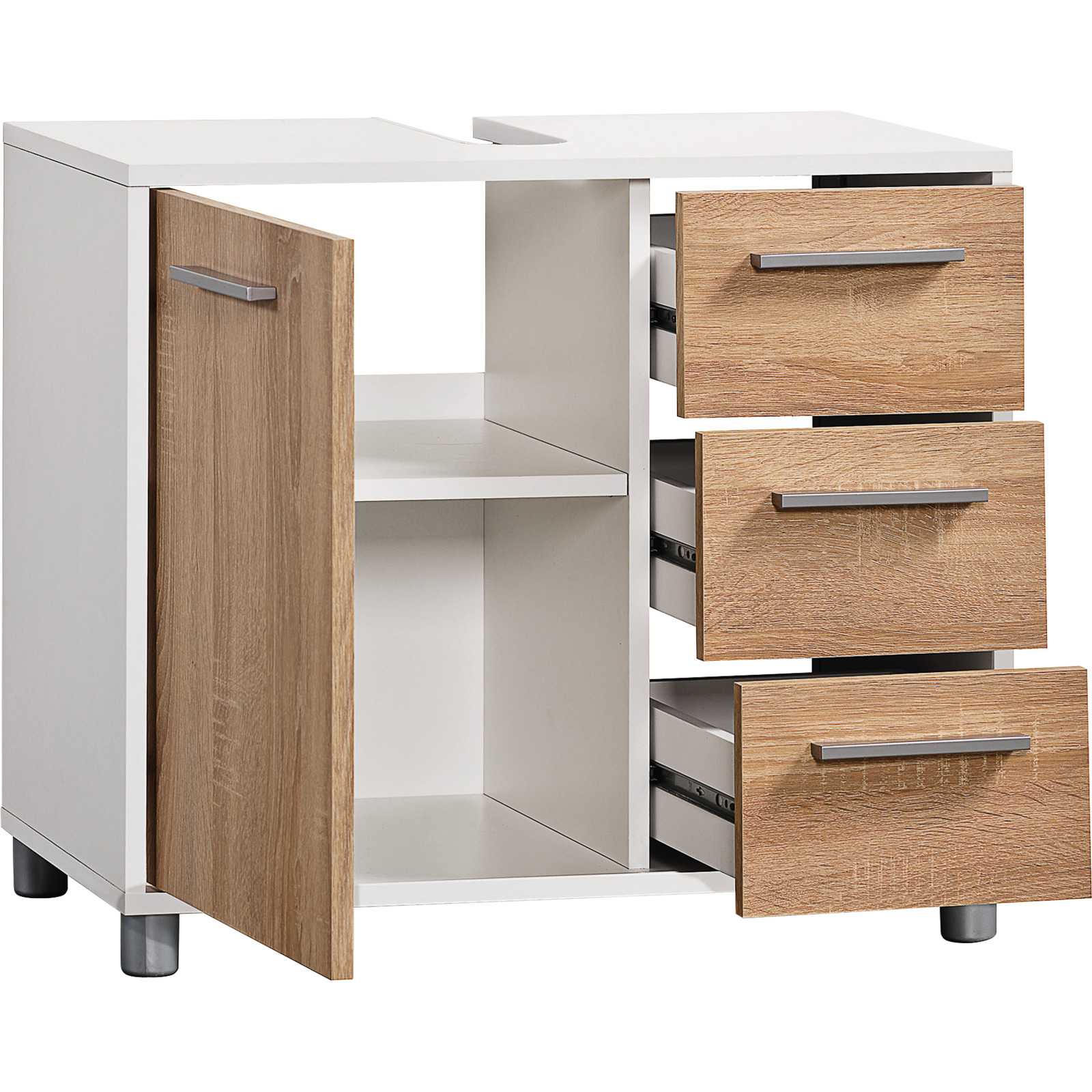 Lavaboy Betty 2 Dekor Eiche weiss 64 x 56 x 34 cm