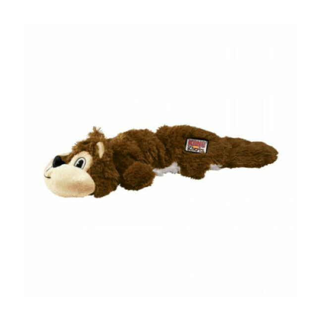 Peluche KONG Scunch Knots écureuil avec rembourrage corde pour chien