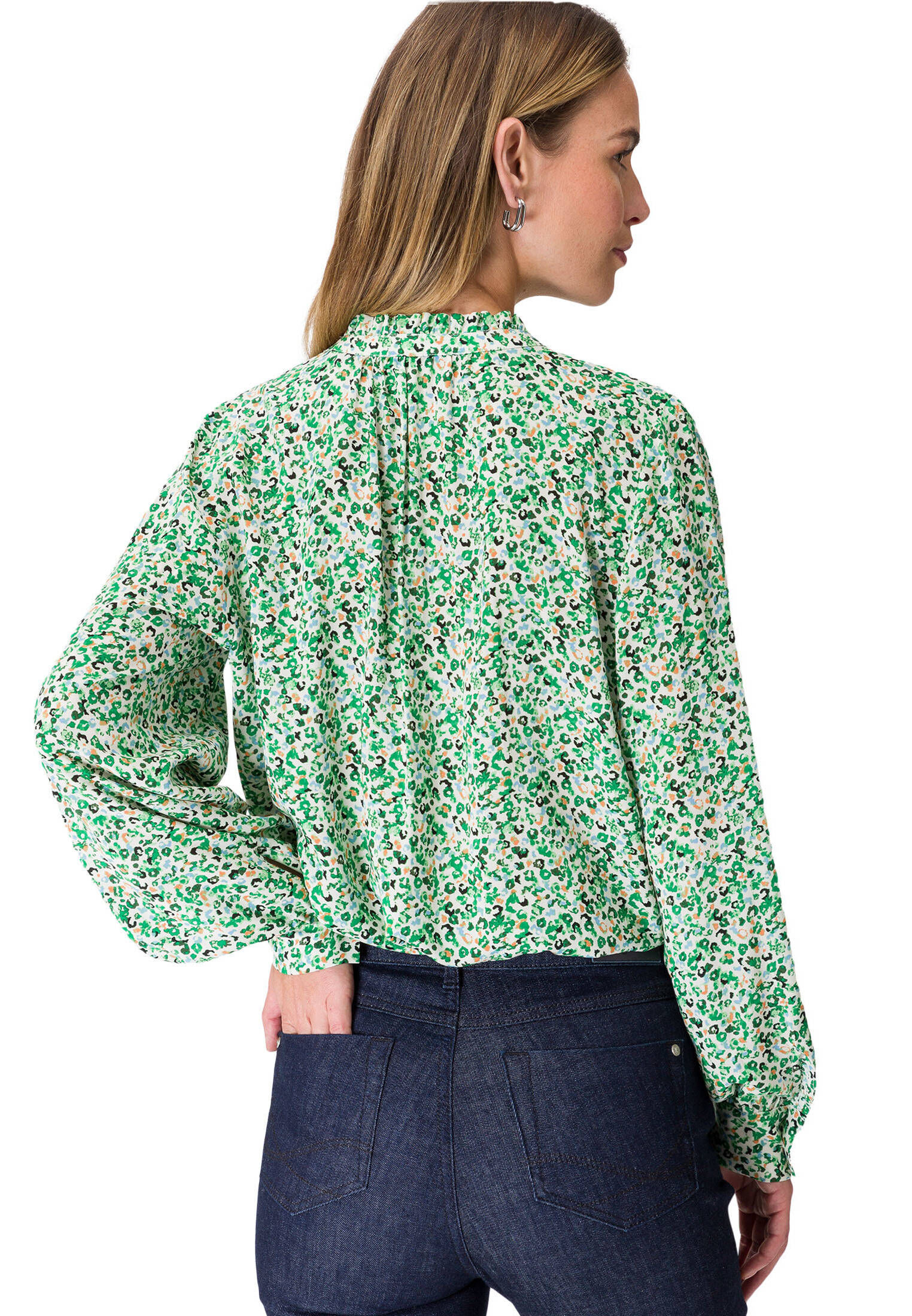 zero| Damen Bluse mit Blumenprint