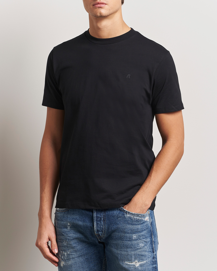 Replay Tonal Logo Crew Neck T-Shirt Black