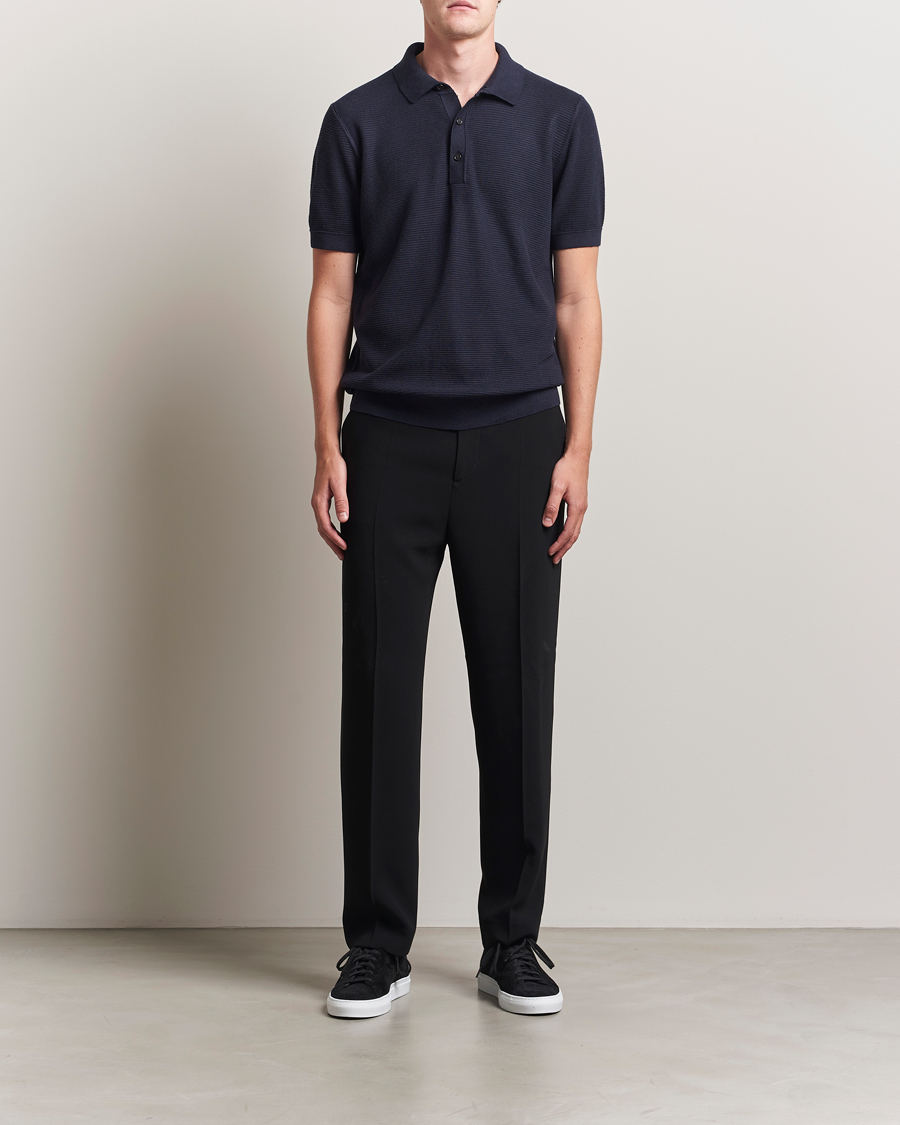 BOSS BLACK Lanotti Knitted Polo Dark Blue