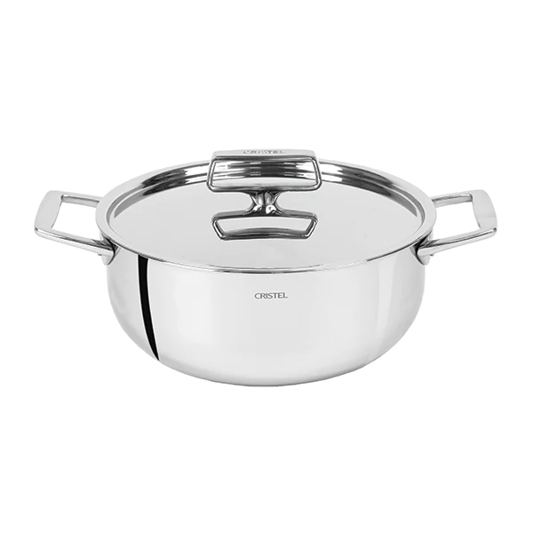 Faitout avec couvercle inox Castel'pro 24 cm Cristel