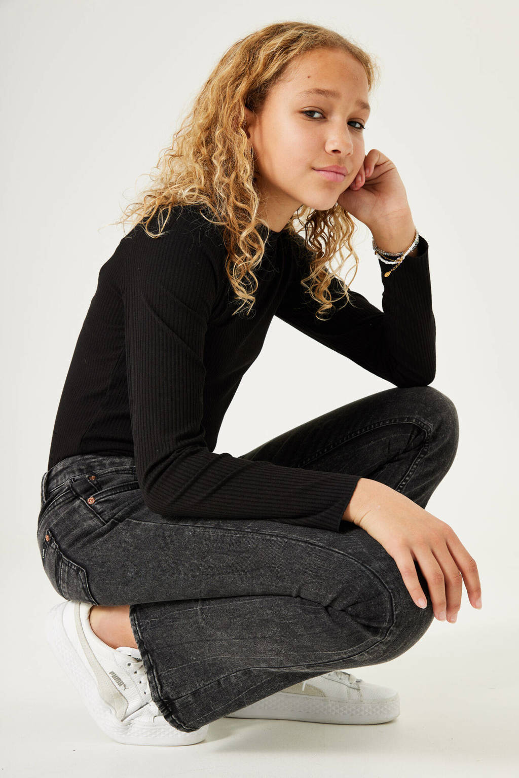 Garcia high waist flared jeans 575 dark used