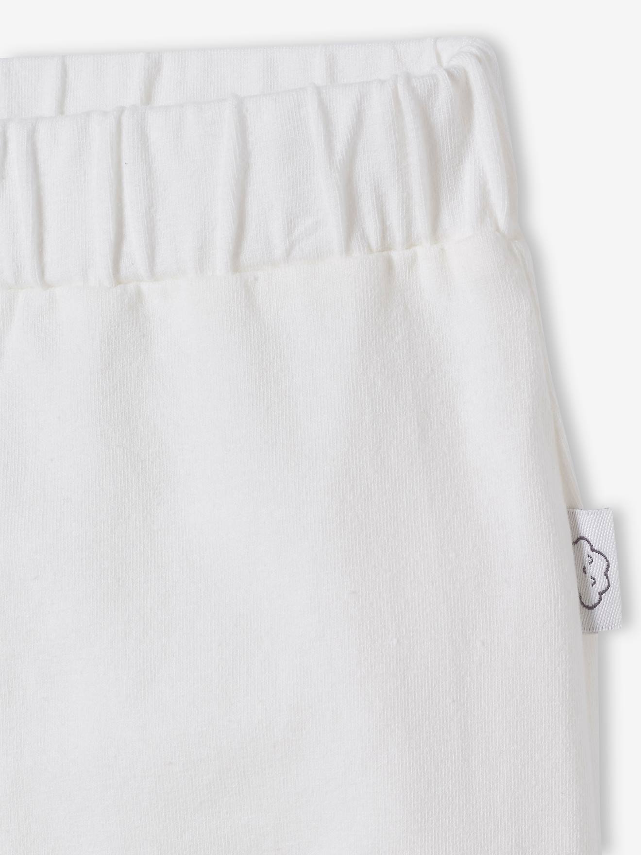 Calça de malha leve para recém-nascido, rosa médio, lisa.