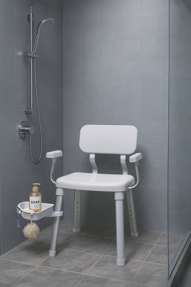 Bischof Dusch- und Badhocker »Splash Deluxe« belastbar bis 150 kg mit schwenkbarer Ablage 28x21cm