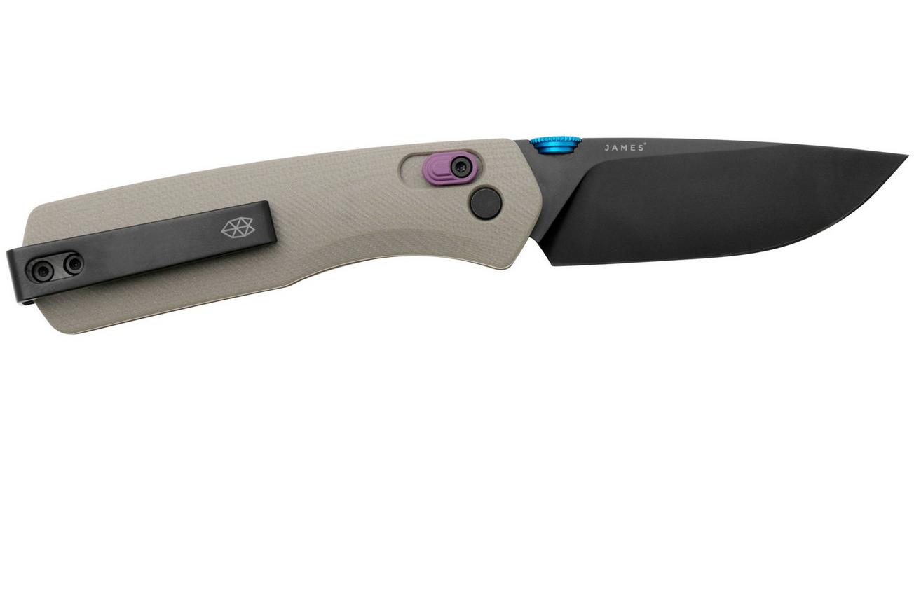 The James Brand The Carter Coyote Tan Black Desert Sky G10 Straight, zakmes