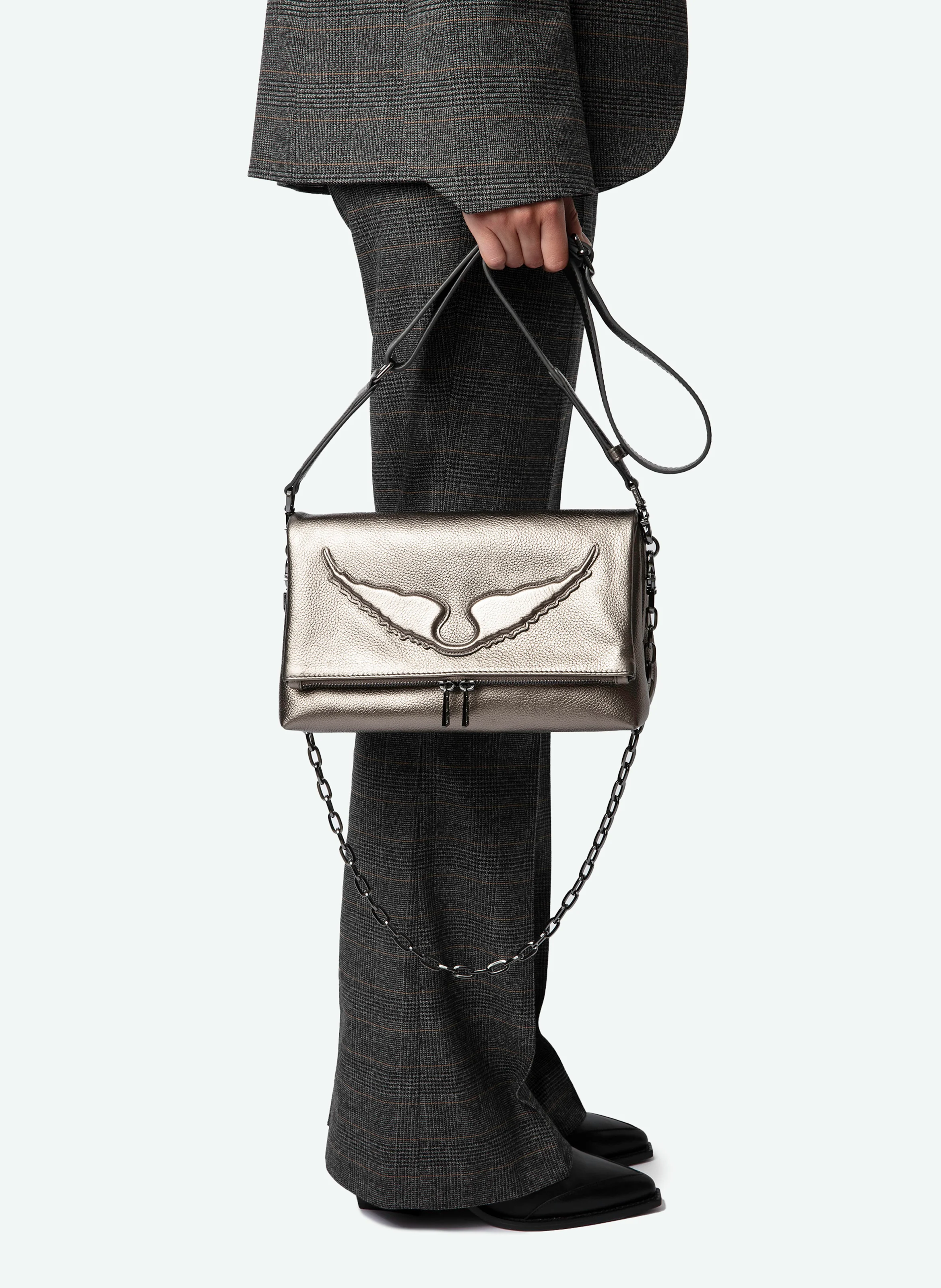 ROCKY WINGS - Sac bandoulière en cuir | Noir