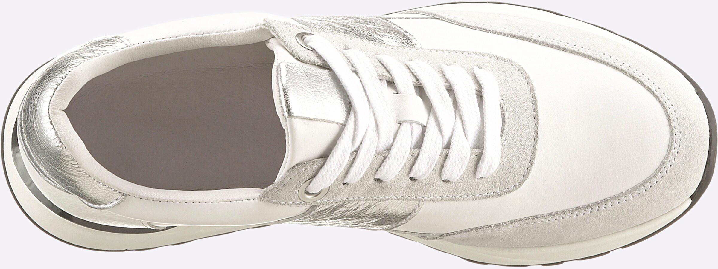 heine Sneaker in weiß-silberfarben