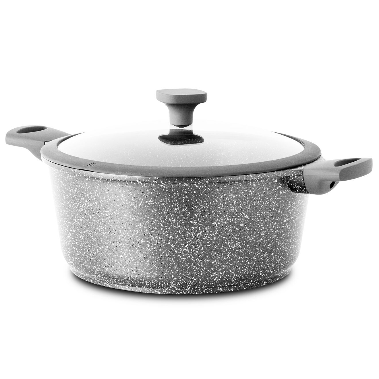 Kitchencook Faitout fonte d'aluminium induction effet pierre icone ft28tfi gris