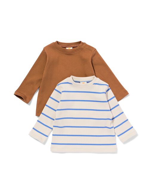 t-shirts côtelés pour bébé - 2 pièces multi