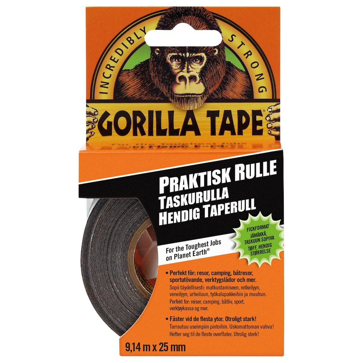 Gorilla Glue tape på praktisk rull, 914 cm × 25 mm
