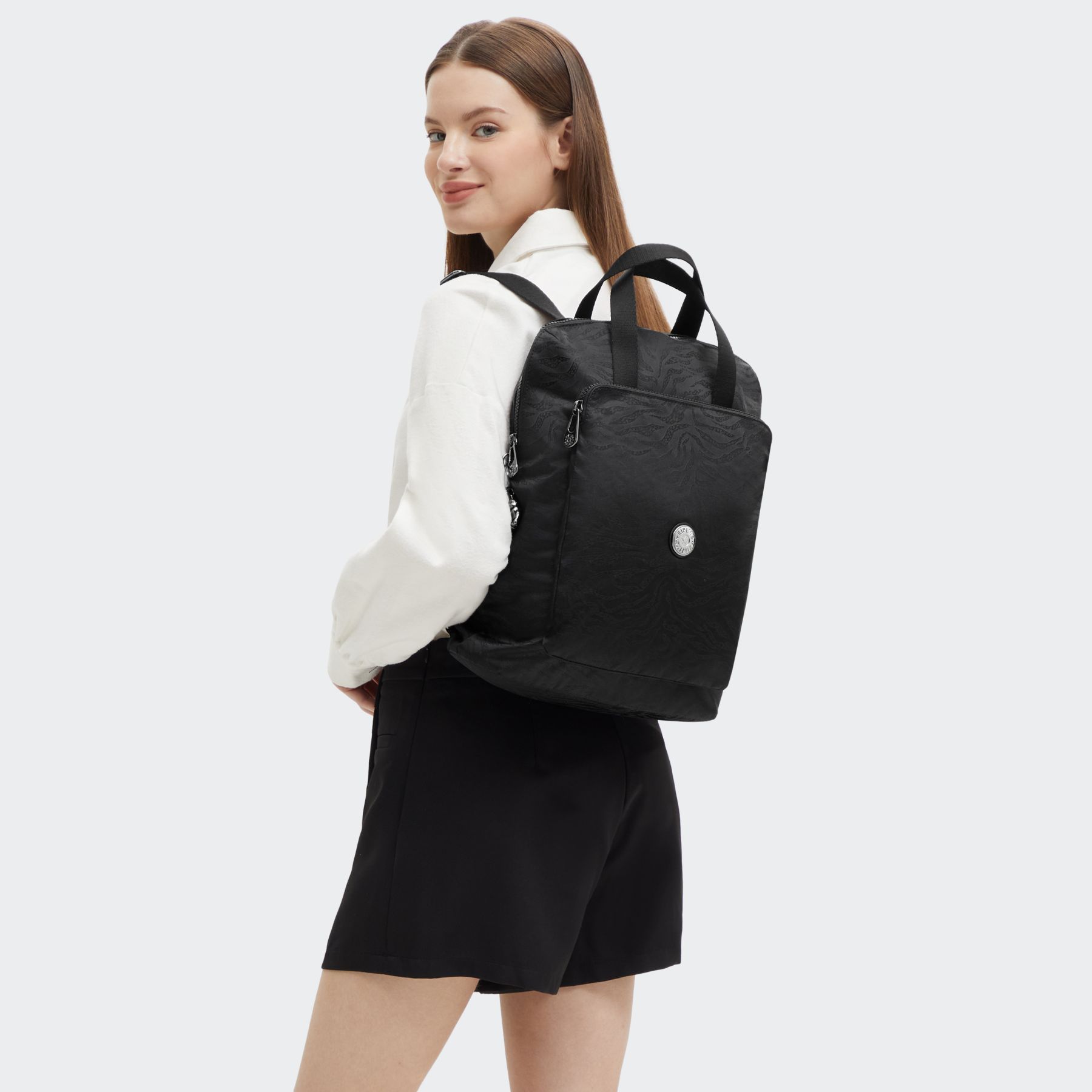 KAZUKI Sac à dos de taille moyenne avec poche pour ordinateur portable - Undersea Jacquard