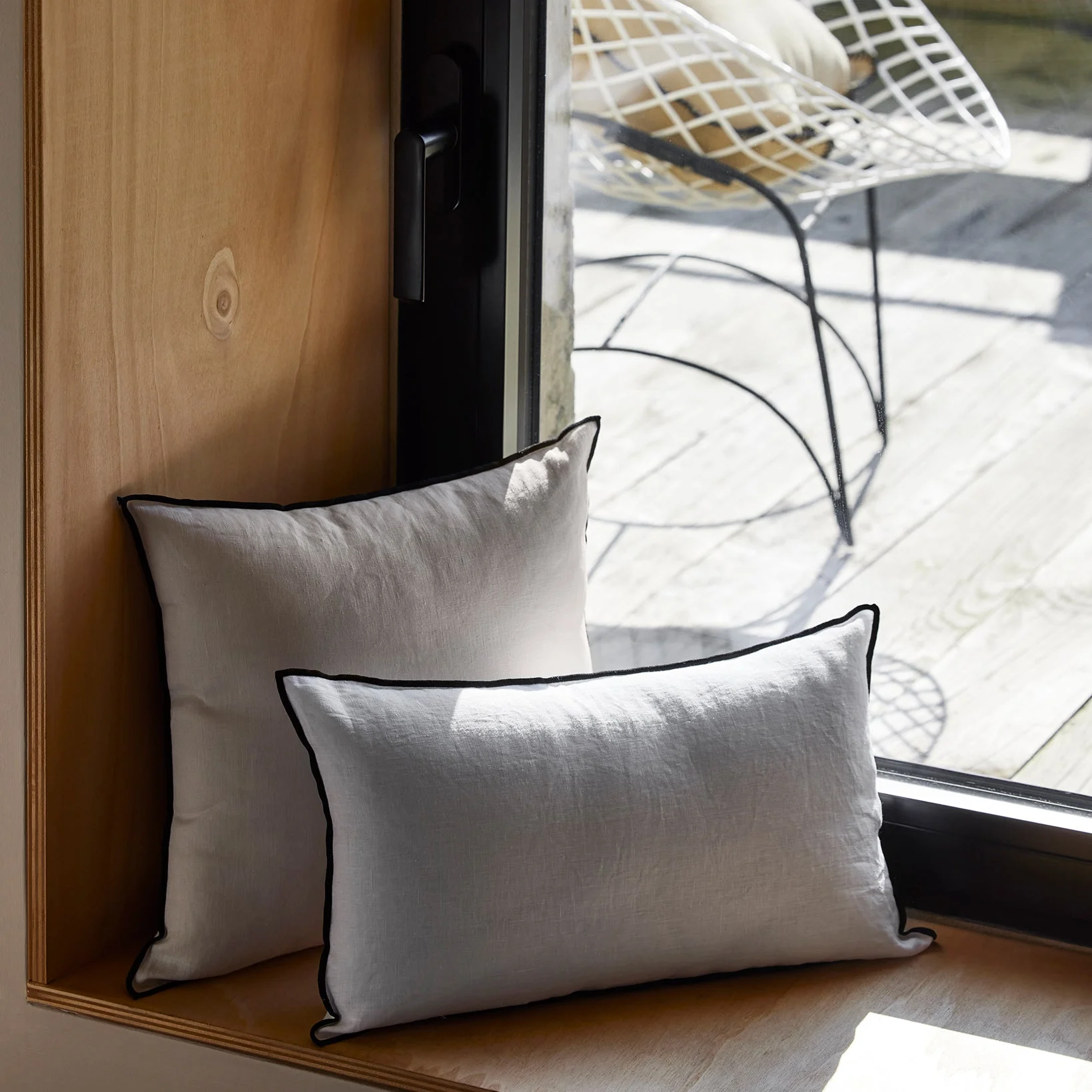 CARLINA - Housse de coussin | Blanc