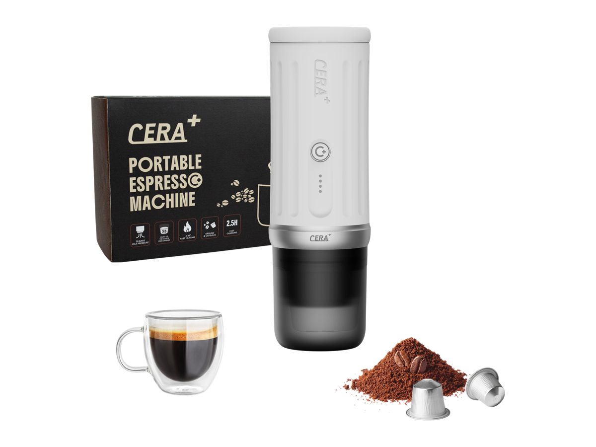 CERA+ Cerapresso draagbare elektrische espressomachine - White