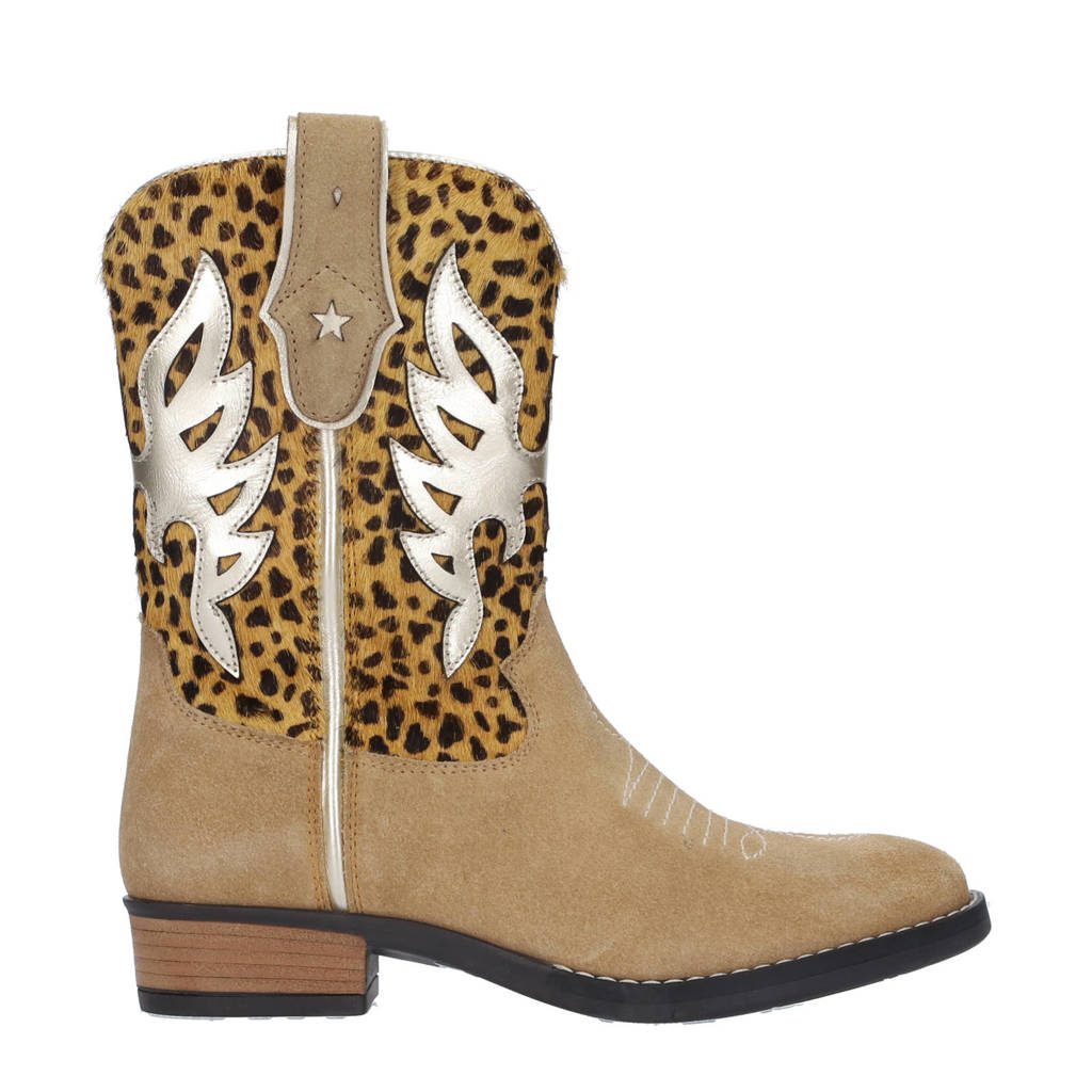 Hip suède cowboylaarzen beige