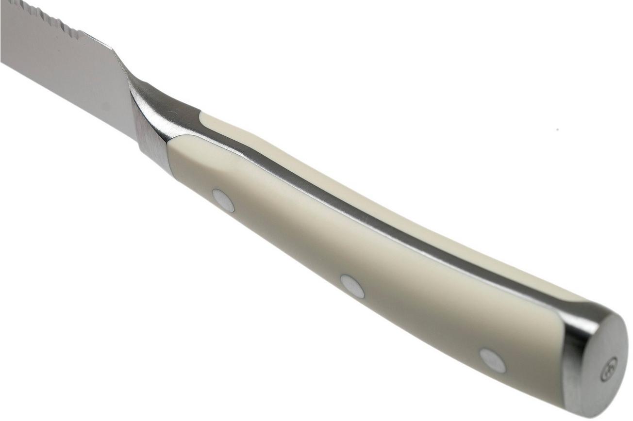 Wüsthof Classic Ikon Wit dubbel gekarteld broodmes 23 cm, 1040431123