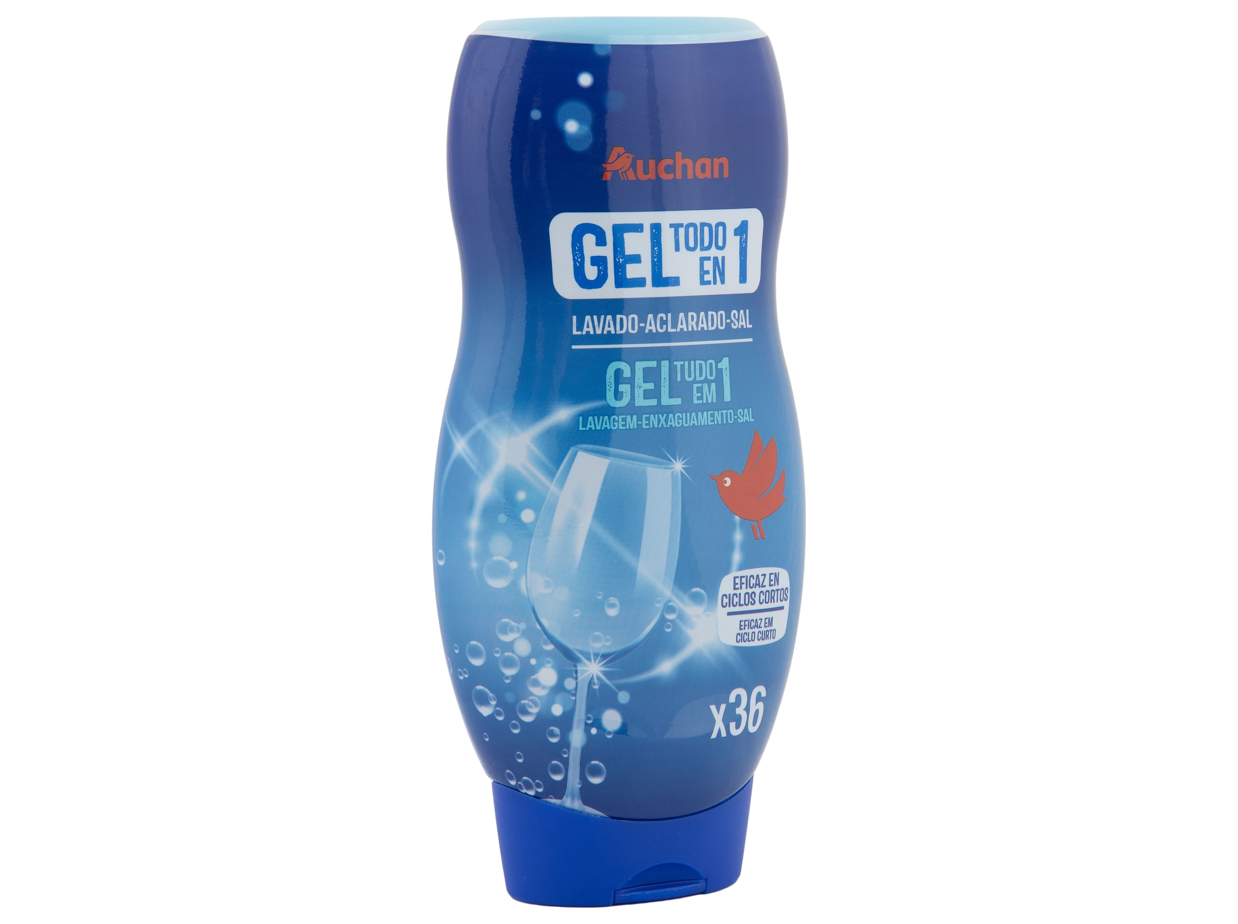 DETERGENTE AUCHAN MÁQUINA LOIÇA GEL TUDO EM 1 36 DOSES