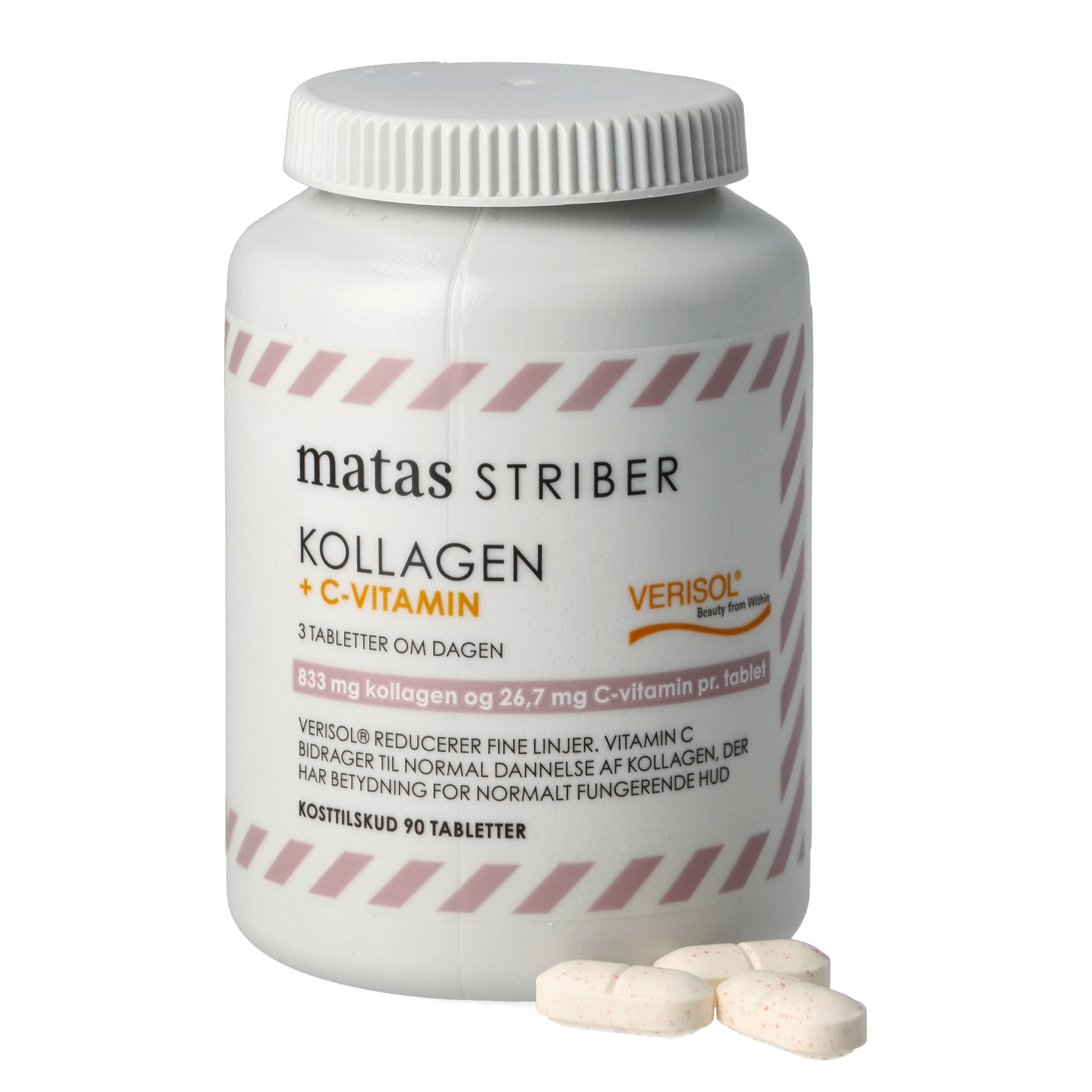 Matas Striber Kollagen 833 mg+C-vitamin 27 mg 90 tabl.