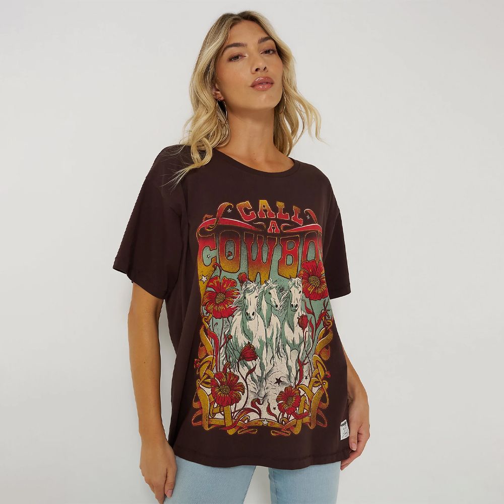 Wrangler x Lainey Wilson Call A Cowboy Oversized Tee