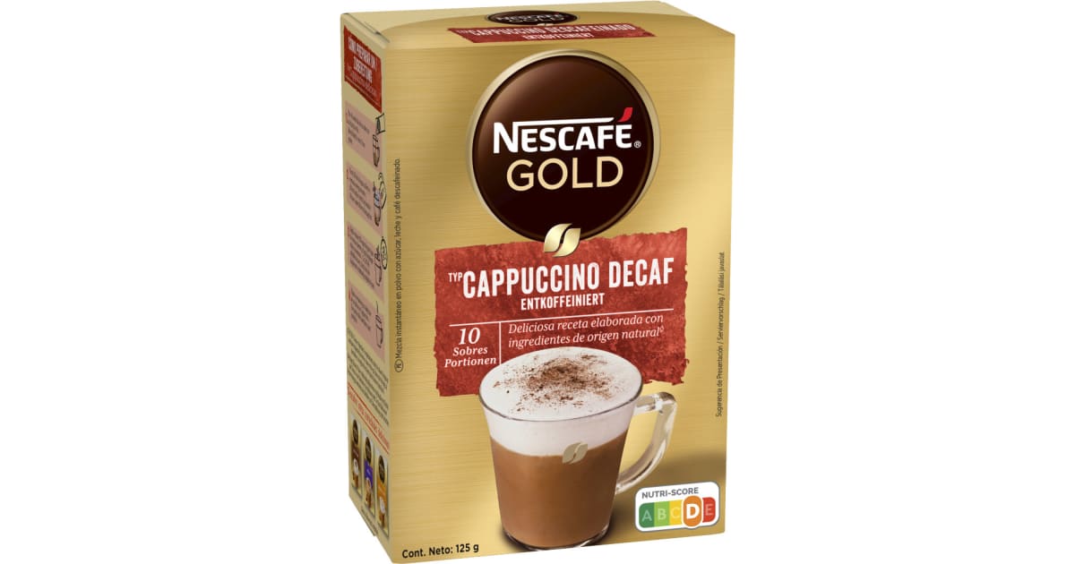 NESCAFE Gold Cappuccino Löskaffee entkoffeiniert Sticks 10 x 12,5 gr (Einweg)