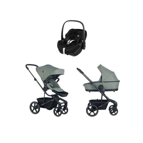 Easywalker Harvey 5 Kinderwagen 3-in-1 - Pebble Grey | Maxi-Cosi Pebble 360 Pro 2 Autostoeltje