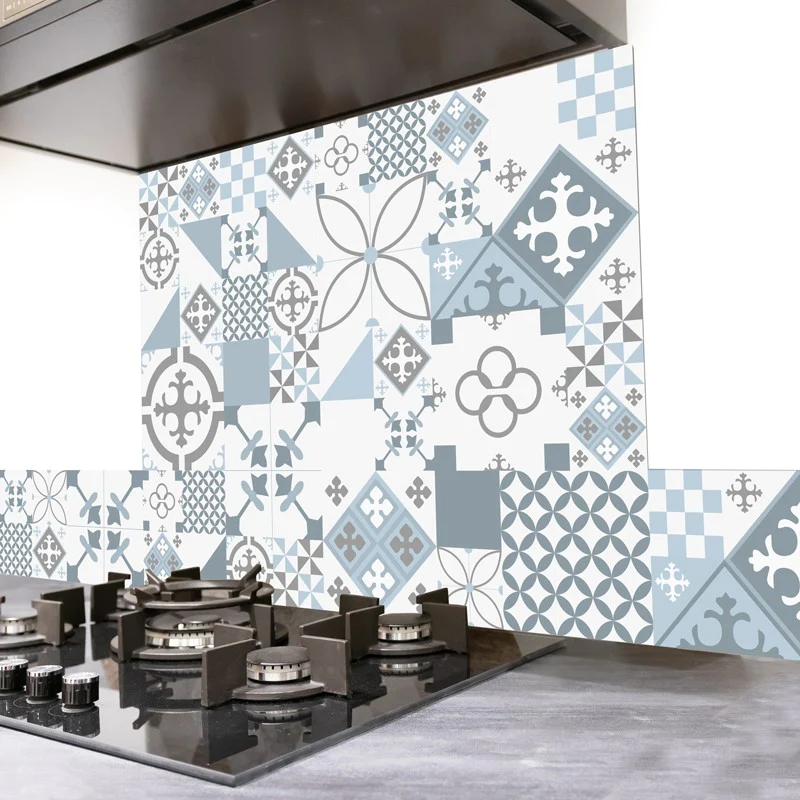 Crédence cuisine Fond de hotte ALU : L 90cm x H 70cm - CIMENT STYLE GR