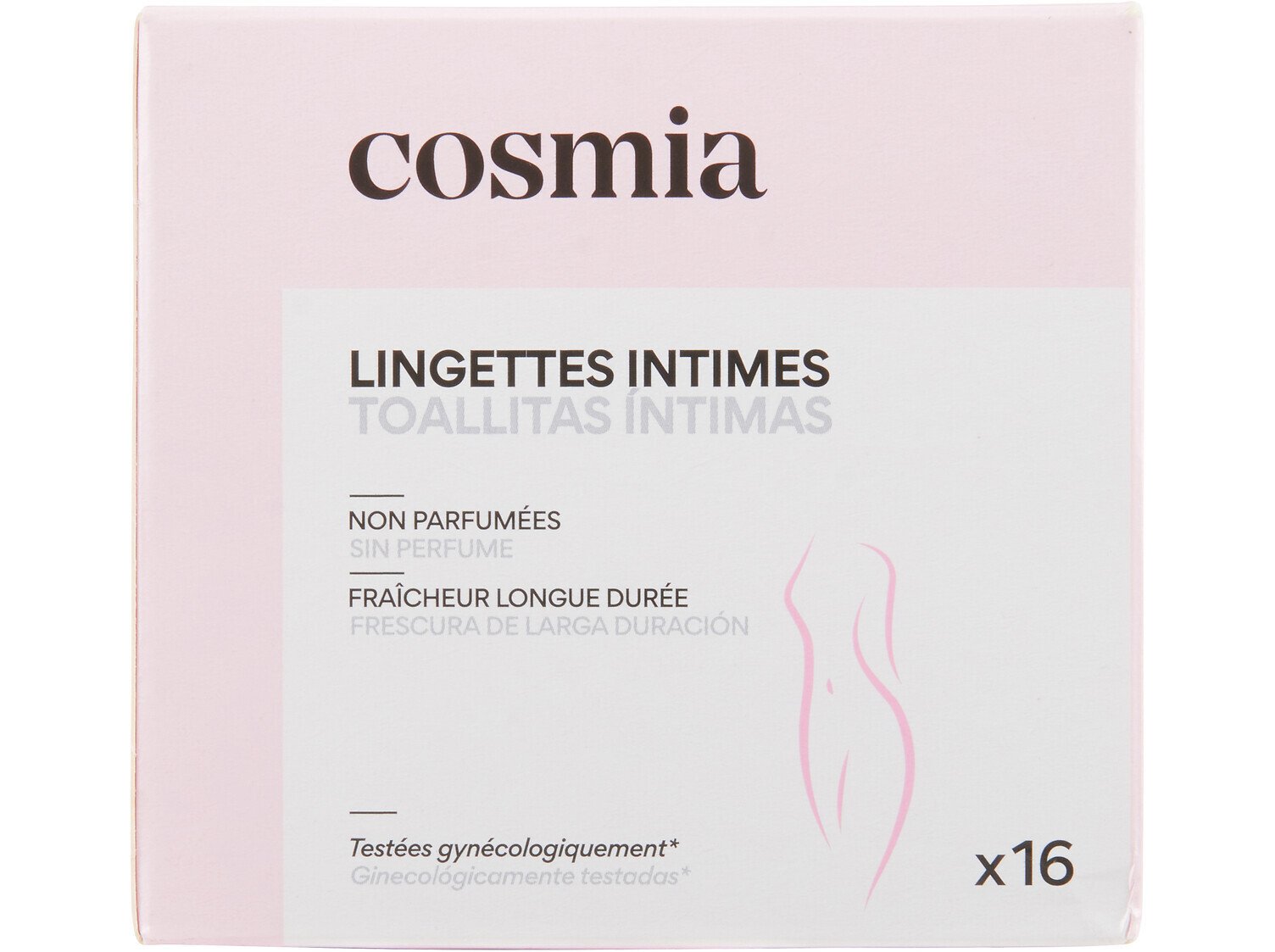 TOALHITAS ÍNTIMAS COSMIA CALMANTE INDIVIDUAL 16UN