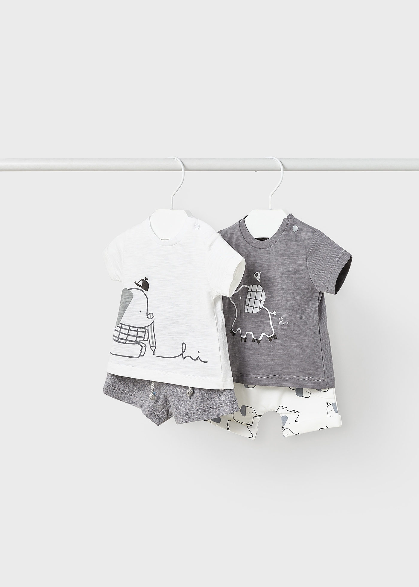 Conjunto de algodão com 4 peças para recém-nascido