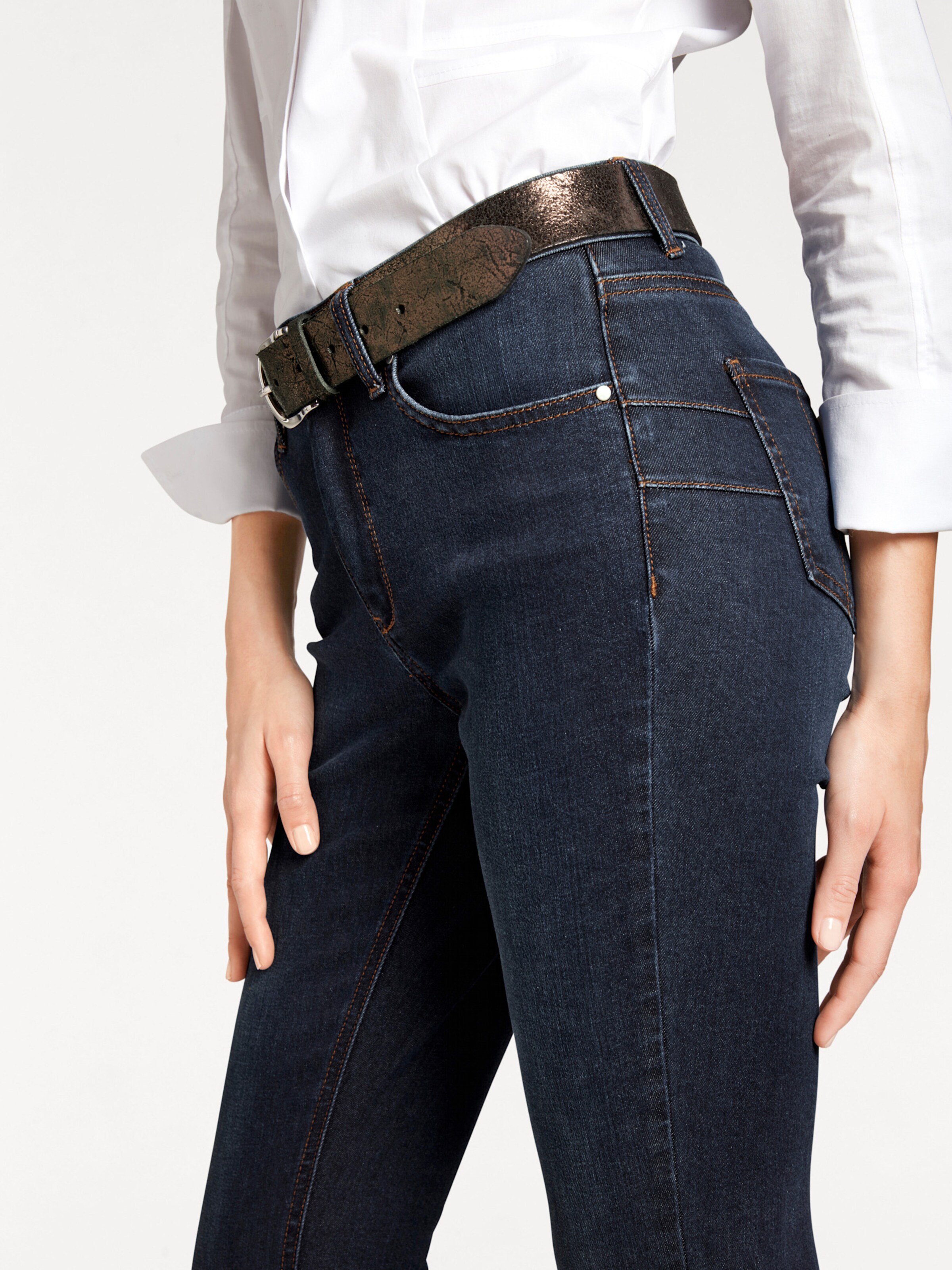 heine Bauchweg-Jeans in dark denim
